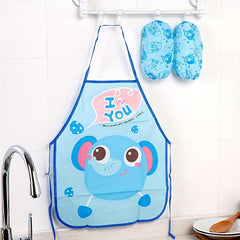 2pcs Kids Cartoon Painting Aprons Waterproof Anti-dress Baby Coverall Bibs