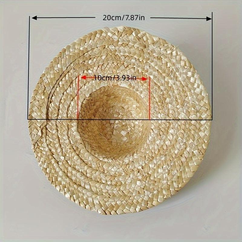 Kindergarten DIY Graffiti Straw Hats Decoration Pendants