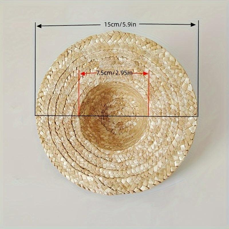 Kindergarten DIY Graffiti Straw Hats Decoration Pendants