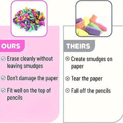 Pencil Eraser Caps for Kids - Eraser Toppers for Pencils - Pack of 30
