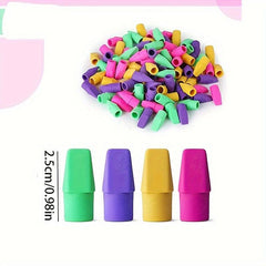 Pencil Eraser Caps for Kids - Eraser Toppers for Pencils - Pack of 30