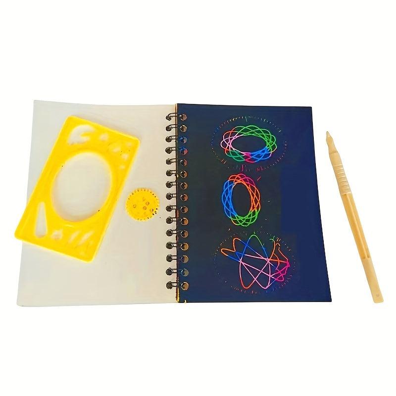 12pcs Kids Scratch off Sticky Notes Coloring Book Set