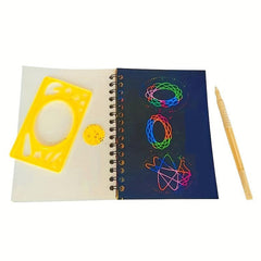 12pcs Kids Scratch off Sticky Notes Coloring Book Set