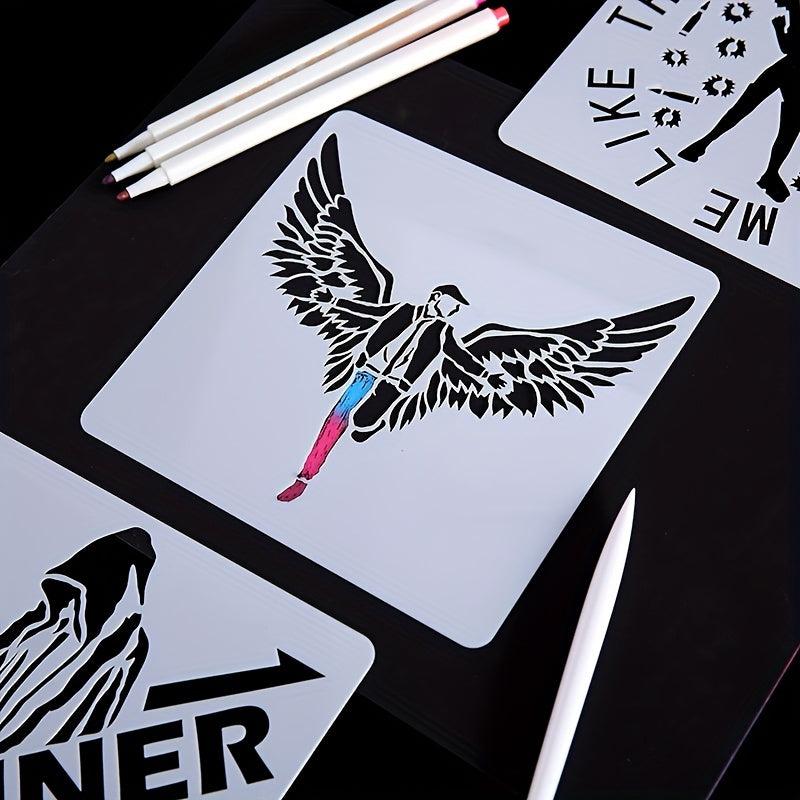 10 Pcs 15cm Lacy Ruler Painting Template DIY Manual Graffiti Template
