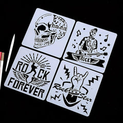 10 Pcs 15cm Lacy Ruler Painting Template DIY Manual Graffiti Template