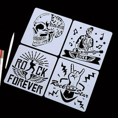 10 Pcs 15cm Lacy Ruler Painting Template DIY Manual Graffiti Template