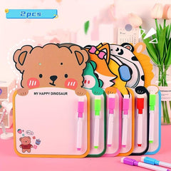 2pcs Erasable Graffiti Drawing Board Mini Writing Board Student Prize