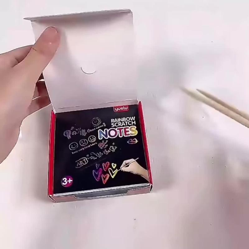 100pcs Magic Scraping Paper Craft Kit DIY Party Favor Games