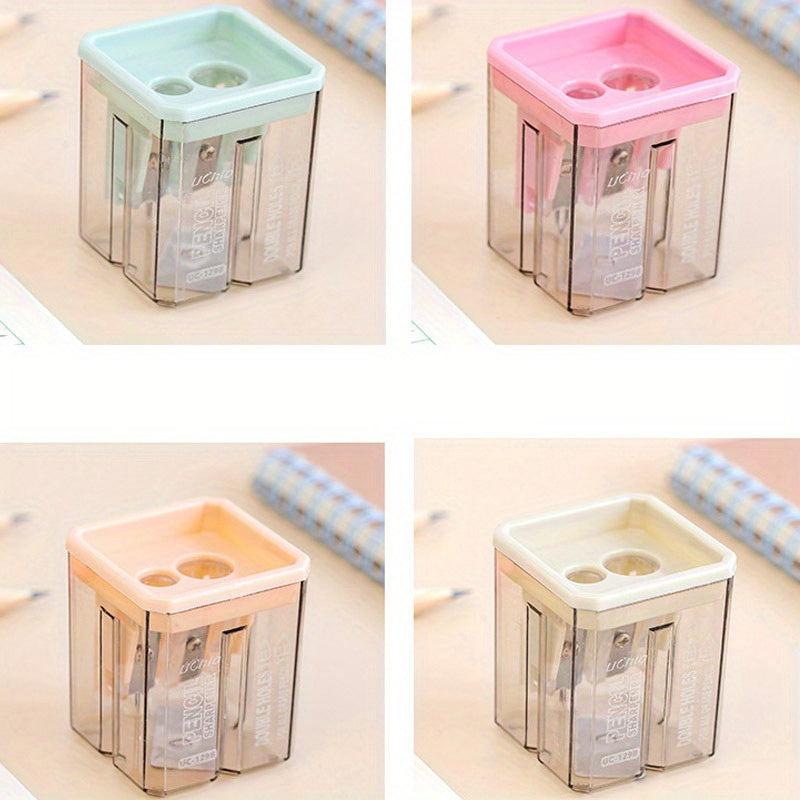 4pcs Geometric Shape Pen Sharpener Pencil Sharpener