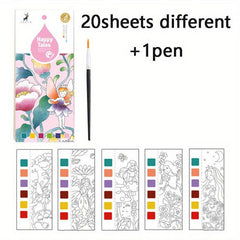 Portable Watercolor Painting Book for Kids