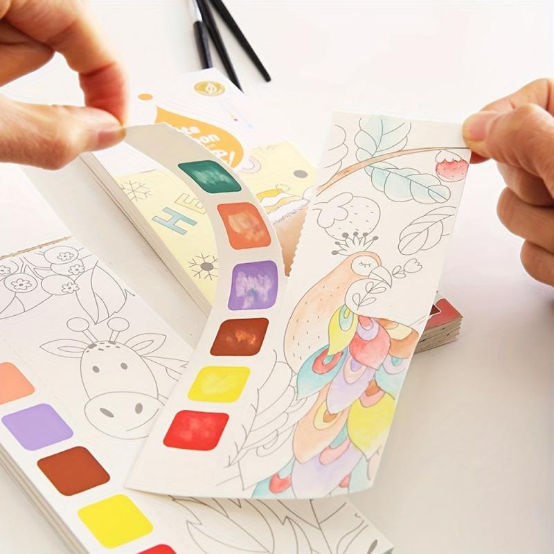 Portable Watercolor Painting Book for Kids