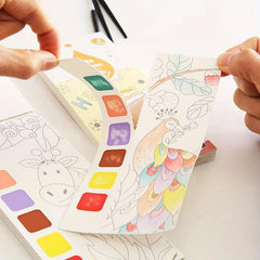 Portable Watercolor Painting Book for Kids
