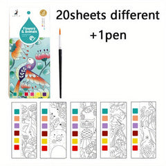 Portable Watercolor Painting Book for Kids