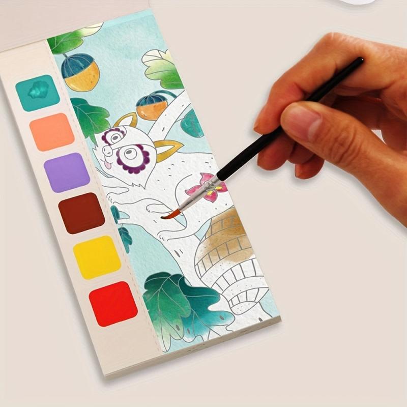 Portable Watercolor Painting Book for Kids
