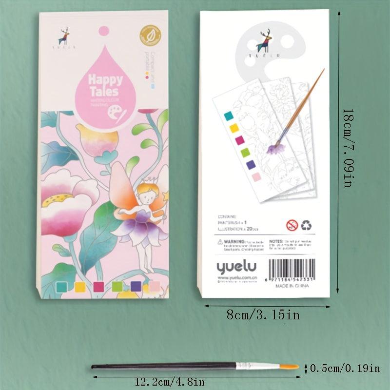 Portable Watercolor Painting Book for Kids