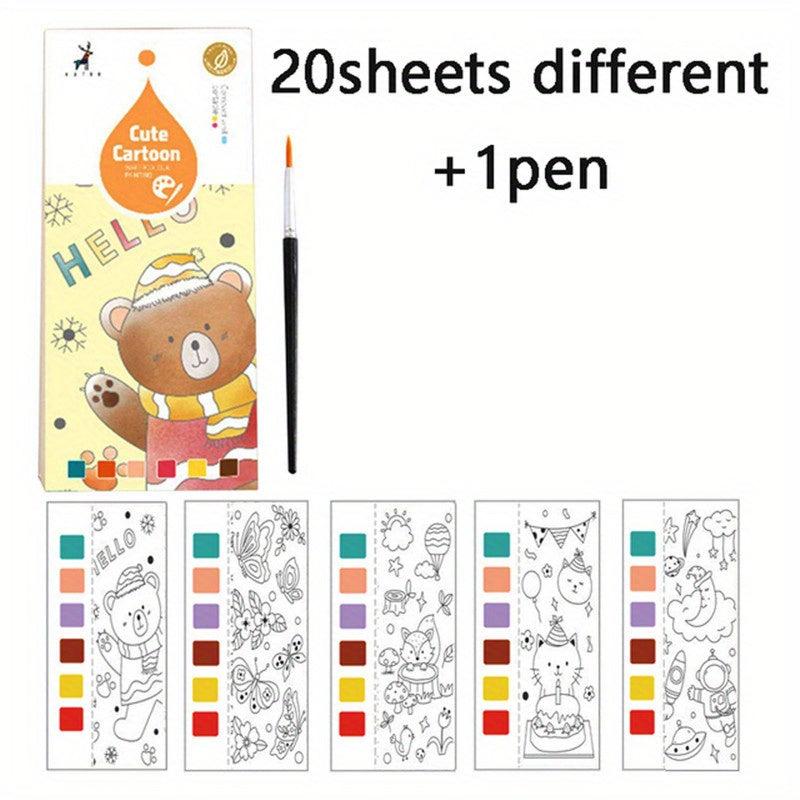 Portable Watercolor Painting Book for Kids