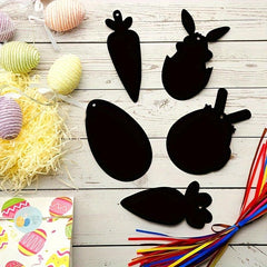 Easter Crafts Kit For Kids 12pcs Scratch Art Rainbow Scratch Paper Ornaments