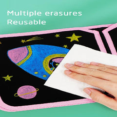 6 Sided Chalk Pen Doodle Drawing Board for Kids