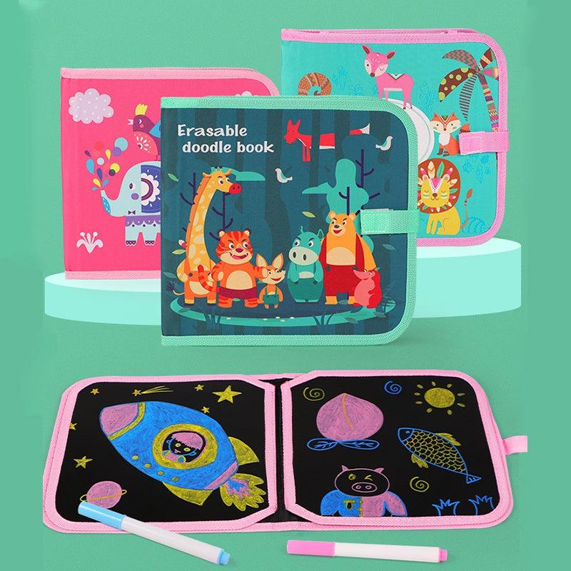 6 Sided Chalk Pen Doodle Drawing Board for Kids