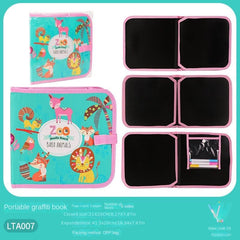 6 Sided Chalk Pen Doodle Drawing Board for Kids