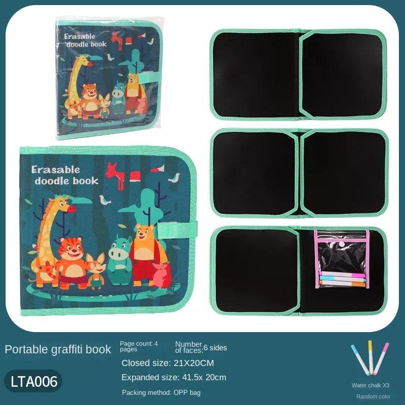 6 Sided Chalk Pen Doodle Drawing Board for Kids
