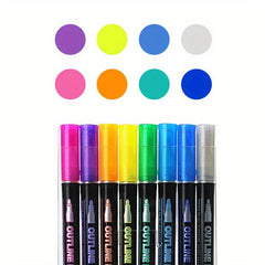 12 Colorful Hand Painted Pens for Sparkling Kids' Artwork