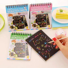 Magic Rainbow Scraping Drawing Art Paper - Creative Kids Craft Kit