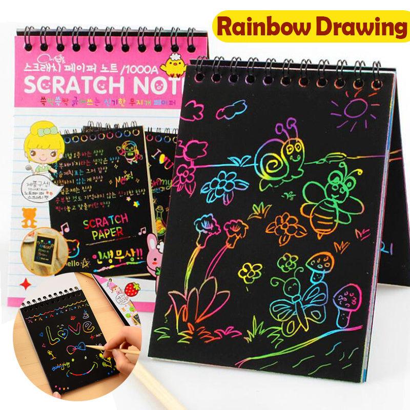 Magic Rainbow Scraping Drawing Art Paper - Creative Kids Craft Kit