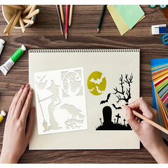 Halloween Painting Template Happy Halloween24 Styles Graffiti Hollow Copy Board
