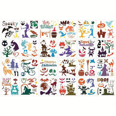 Halloween Painting Template Happy Halloween24 Styles Graffiti Hollow Copy Board