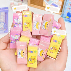 5pcs Cartoon Bagged Rubber Eraser for Kids Art Drawing