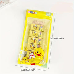 5pcs Cartoon Bagged Rubber Eraser for Kids Art Drawing