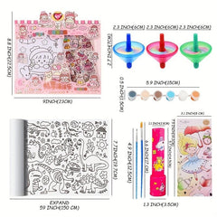 Kids' Art Set with Portable Drawing Painting Roll Box