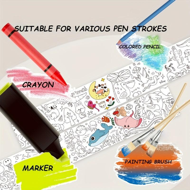 Kids' Art Set with Portable Drawing Painting Roll Box