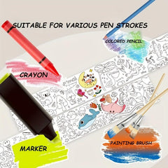 Kids' Art Set with Portable Drawing Painting Roll Box