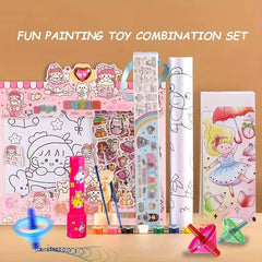 Kids' Art Set with Portable Drawing Painting Roll Box