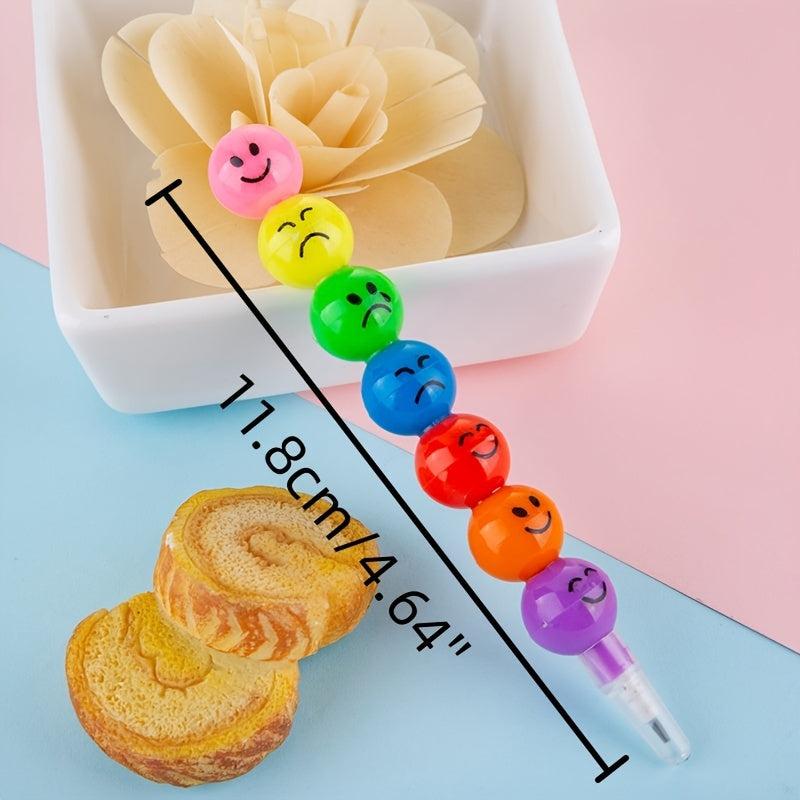 2pcs School Stationery Supplies Gourd-Shaped Pencil & Crayon Set