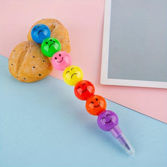 2pcs School Stationery Supplies Gourd-Shaped Pencil & Crayon Set
