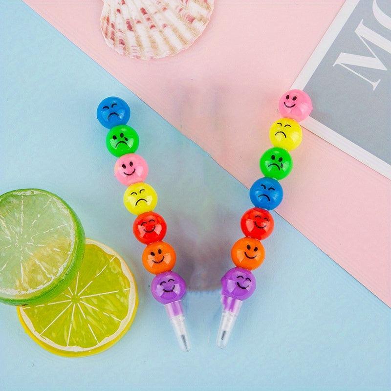 2pcs School Stationery Supplies Gourd-Shaped Pencil & Crayon Set