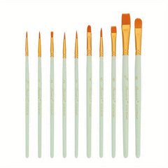 10pcs Painting Nylon Brush Set Art Drawing DIY Gouache Acrylic Brush