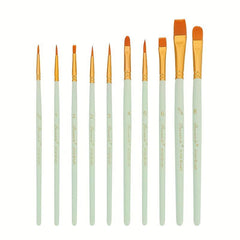 10pcs Painting Nylon Brush Set Art Drawing DIY Gouache Acrylic Brush