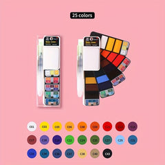25pcs Professional Watercolor Paint Set Solid Watercolor Paint Art Supplies
