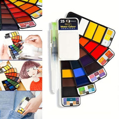 25pcs Professional Watercolor Paint Set Solid Watercolor Paint Art Supplies