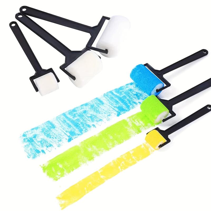 Kids Finger Paint Sponge Set DIY Painting Kit Foam Brush Outliner Palette