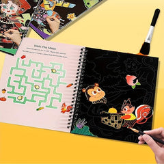 4pcs Scratch Art for Kids Rainbow Scratch Paper Drawing Painting Kit