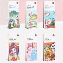 20 Pages Watercolor Coloring Sticky Note Book for Kids