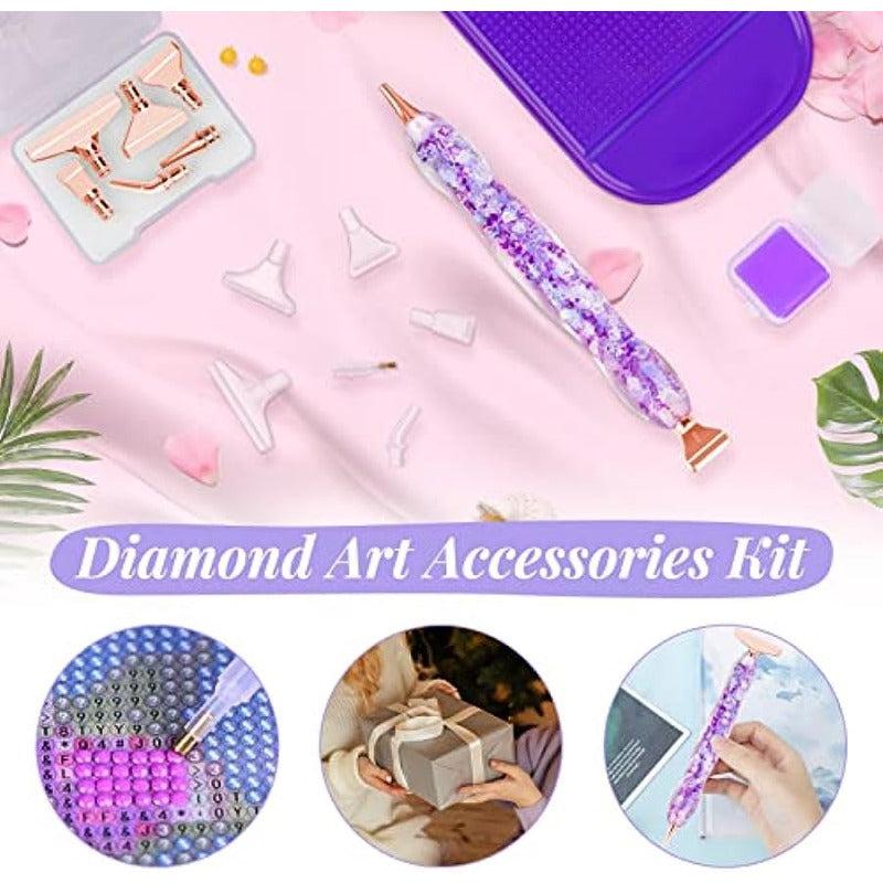 Diamond Painting Pen Kit with 6 Metal Tips and Accessories