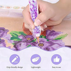 Diamond Painting Pen Kit with 6 Metal Tips and Accessories