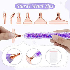 Diamond Painting Pen Kit with 6 Metal Tips and Accessories