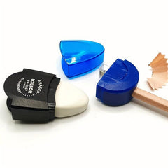 2pcs Portable PVC Pencil Sharpener with Eraser